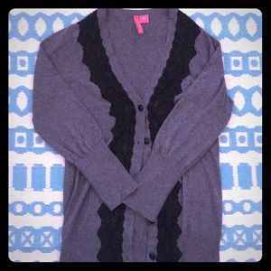 Grey cardigan sweater